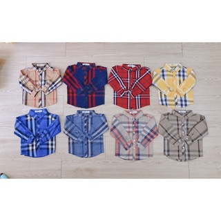 Áo sơ mi kẻ bbr dài tay cho bé trai ( 7-22kg)phương kid