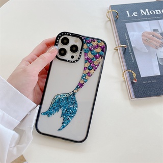 Ốp Điện Thoại Magentic Rắn Đen Thoáng Mát Cho iPhone 17 16 14 15 Pro Max Ốp Lưng Đuôi Nàng Tiên Cá Nhiều Màu Sắc Cho iPhone 11 12 13 Pro Max Acrylic Cứng PC Ốp Lưng Chống Sốc