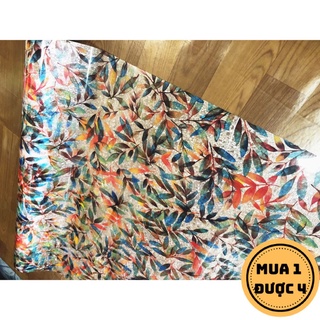 Decal Dán Kính 3D Mẫu Lá T018 Nhiều Màu Khổ 90x100cm dán trang trí cửa sổ kính nhà chống nắng