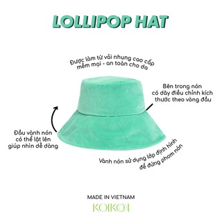 Mũ Bucket Nhung Vành Rộng - LOLLIPOP HAT