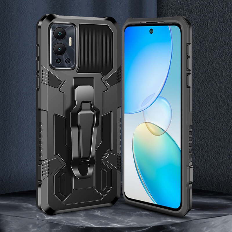 Dành Cho Infinix Hot 12 12i Hot 11 11s nfc Hot 10 10s 10i 9 12 Play Case Hybrid Armor Chống Sốc Đứng Có Kẹp Thắt Lưng
