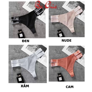 Quần Lọt Khe Nữ , Quần Lót Nữ Lọt khe cotton cao cấp hai dây viền chữ cá tính quyến rũ mã Q416 BC_CHIC LINGERIE