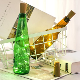 Vòng Hoa Pin Chai Rượu Có Nút Chặn 2M 20 LED Dây Đồng Nhiều Màu Sắc Cổ Tích Đèn Cho Tiệc Cưới Quà Tặng Giáng Sinh Trang Trí