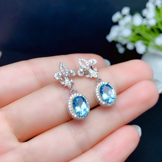 Sản phẩm mới: Bông tai aquamarine kim cương - Trang sức thời trang cho bé gái