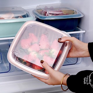 SET rổ và khay kèm nắp nhựa bảo quản đồ thông minh (màu ngẫu nhiên)