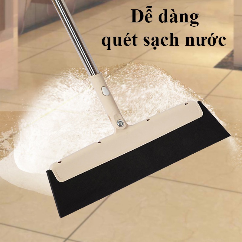 Chổi Gạt Nước, Chổi Quét Nước Lau Kính Vệ Sinh Đa Năng Xoay 360 Độ Tiện Dụng Cán Chổi INOX Có Thể Điều Chỉnh Kích Thước
