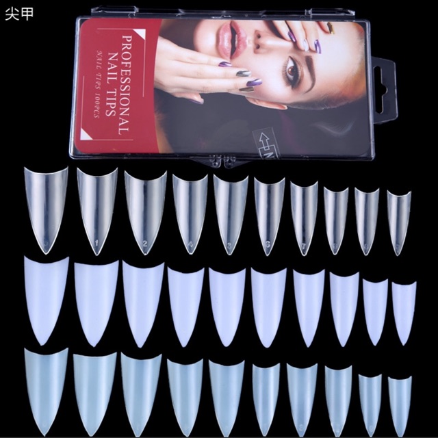 Hộp 100 móng nối nhọn