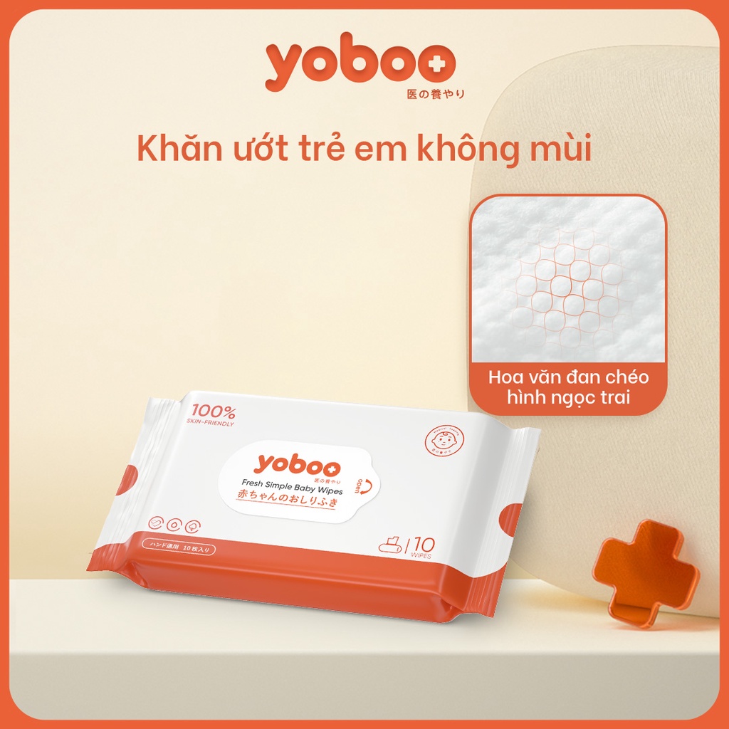 Ảnh Khăn giấy ướt Yoboo YB-0078 dịu nhẹ không chất bảo quản gói 10 tờ - Hàng chính hãng 1