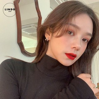 Khuyên tai/Bông tai nữ hình tim đính đá LINDO
