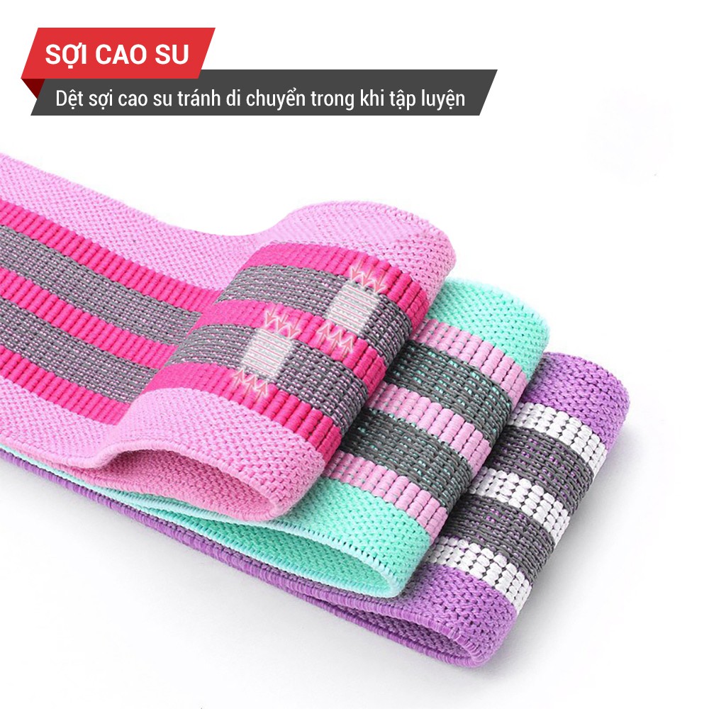 SET 3 dây tập gym, tập mông mini band GoodFit GF914MB