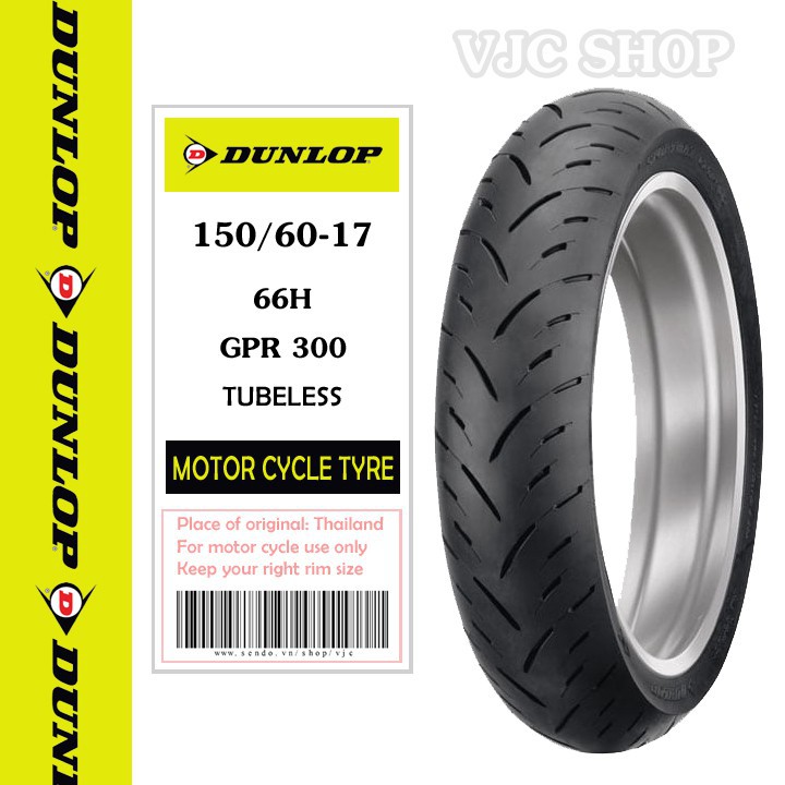Vỏ ( Lốp ) xe máy Dunlop GPR300 150/60-17 MC 66H TL _ Lốp Trung Thành ...