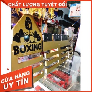 Giá treo huy chương Boxing, 58x22cm, mùa RichGold, chữ đen mờ sang chảnh