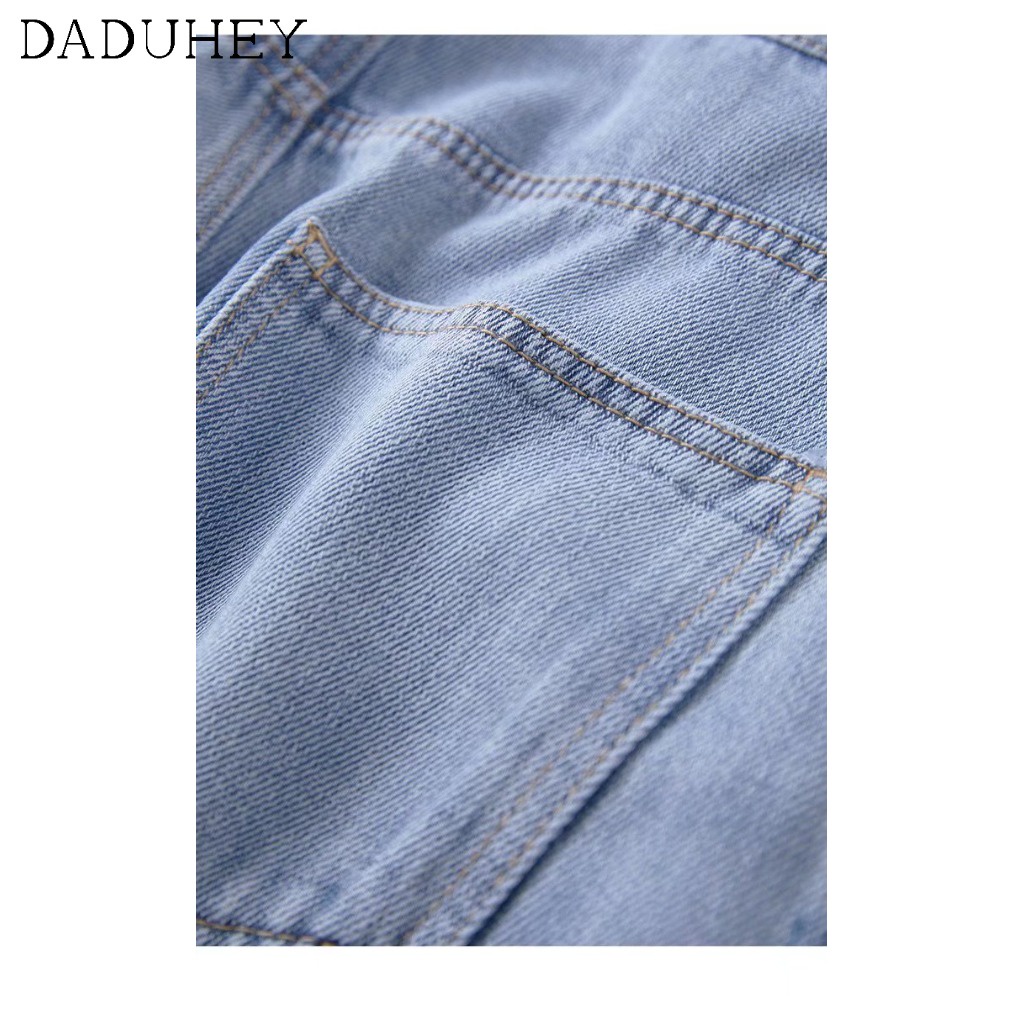 Ảnh Quần jeans nữ ống rộng lưng cao màu sắc tươi sáng 3