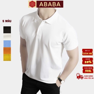 Áo polo nam cao cấp ABABA, áo thun polo nam có cổ,tay lỡ, chất liệu thoáng mát, đen trắng nhiều màu - ABA-POLO-03