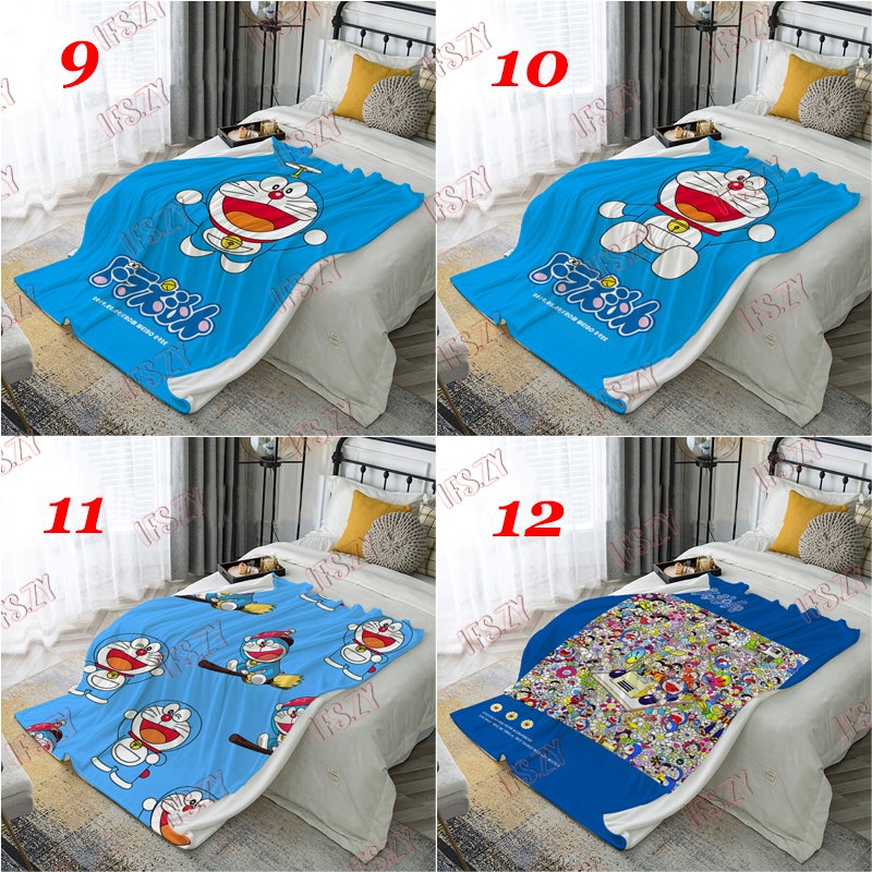 Chăn flannel 4 Kích Cỡ In Hình doraemon Xinh Xắn