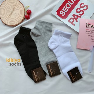 [MUA 2 TẶNG 1]Tất vớ nam trơn cotton cổ ngắn Kikiya M-A-008 (Chính Hãng Hàn Quốc)