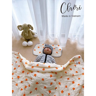 Chăn xô trần bông Oganic Cheri Cho Bé | Minizon Kids