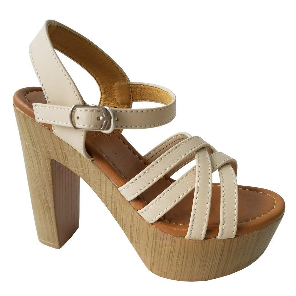 Giày sandal cao gót nữ da bò thật BIGGBEN gót 11 cm HKD691 (Form nhỏ)