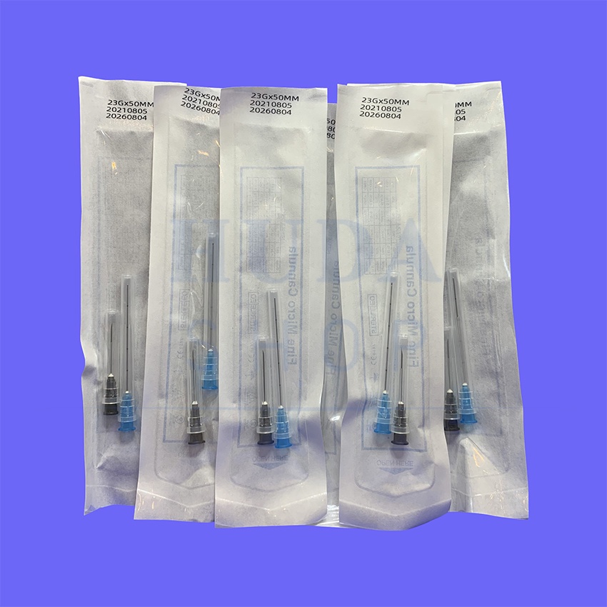 Kim đầu tù tiêm Filler HA cấy mỡ có sẵn kim mồi TIME MACHINE Cannula 23G size 50mm cao cấp