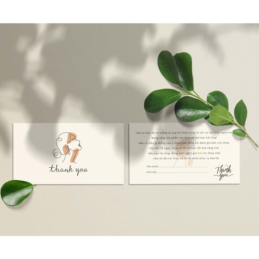 [SHIP HOẢ TỐC] Card cảm ơn, Thank you card, Thiệp cảm ơn khách hàng cho các shop, mẫu vintage có sẵn