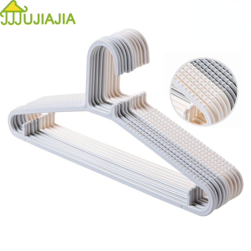 Set 5/ 10/ 20 móc treo quần áo JUJIAJIA bằng nhựa PP chống trượt đa năng tiện lợi