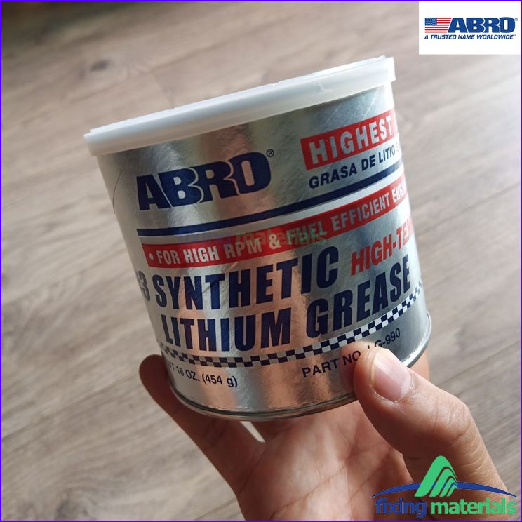 Mỡ bò chịu nhiệt lên tới 288 Độ C. 3 ABRO SYNTHETIC LITHIUM GREASE LG