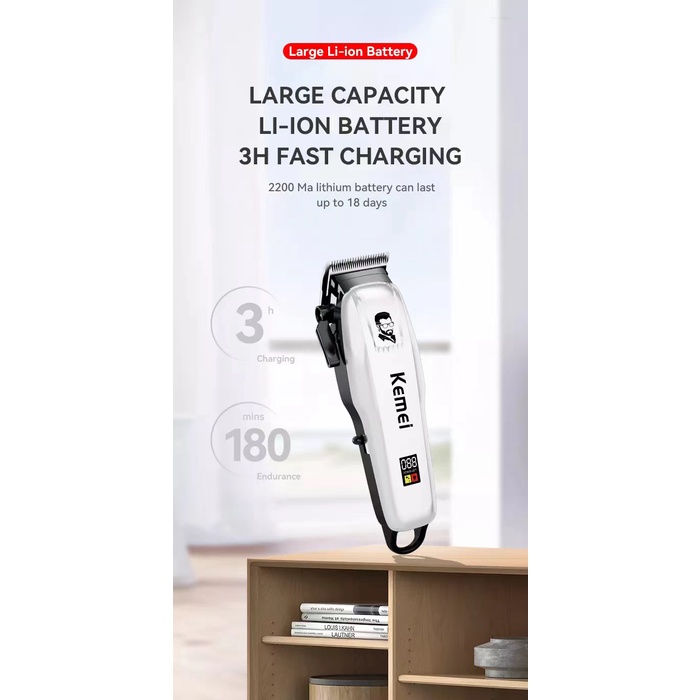 Ảnh Tông đơ cắt tóc Kemei KM-PG809A chuyên nghiệp 4