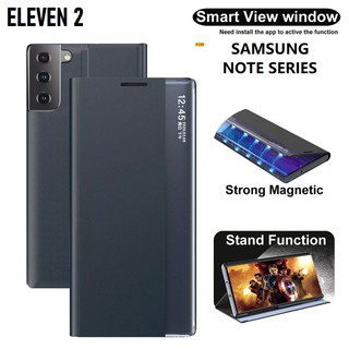 Bao Da Điện Thoại Nắp Lật Cửa Sổ Thông Minh Cho Samsung Galaxy Note 20 Ultra / Note 20 / Note 10 Plus