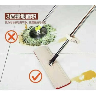 BỘ LAU NHÀ MINI XOAY 360 ĐỘ MINI TỰ VẮT CÓ VÁCH NGĂN ĐỂ GIẶT GIẺ LAU - KÈM 2 BÔNG LAU