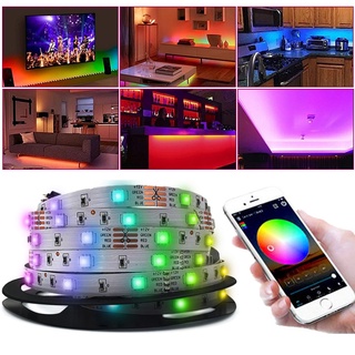 5m 10m 15m Dải LED Tuya Thông Minh 5050 RGB Dải Đèn LED Dải Ruy Băng Linh Hoạt Sọc DC 12V IP65 Băng Diode Chống Nước WIFI Bộ Điều Khiển Adapter