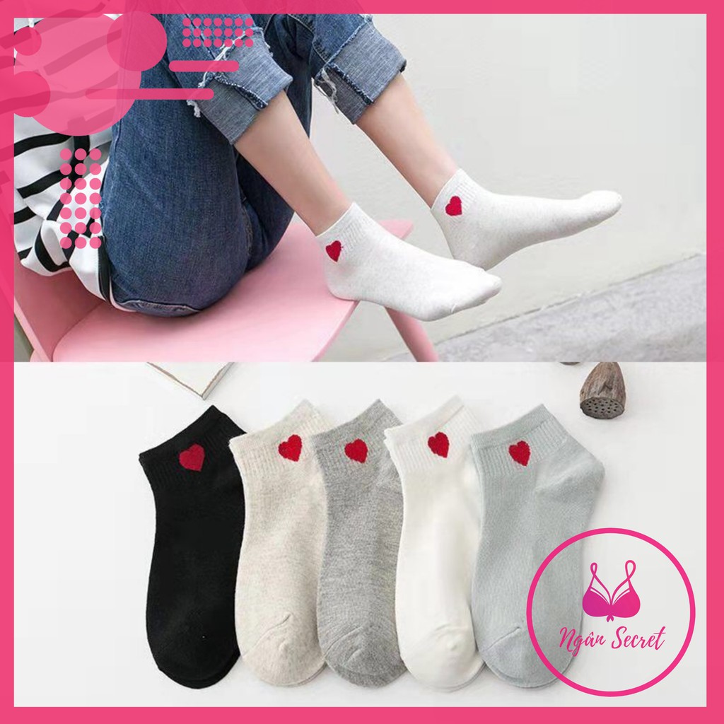 Vớ nữ thể thao cổ ngắn, kiểu Hàn Quốc mềm mại thấm hút mồ hôi