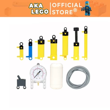XI LANH KHÍ NÉN PISTON KHÍ NÉN LEGO BÌNH ÁP XUẤT BÍNH CHỨA KHÍ ĐỒNG HỒ ĐO ÁP XUẤT TƯƠNG THÍCH LEGO 9686 LEGO TECHNIC