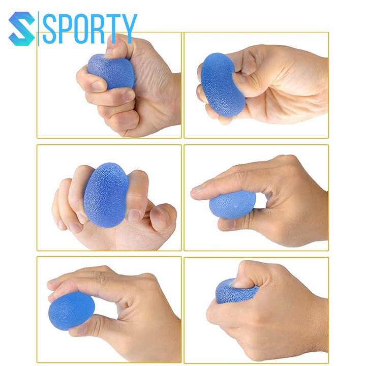Bóp tập cơ tay silicon YGW23 hình trứng, có vân chống trơn trượt, gọn nhẹ, thiết kế vừa tay
