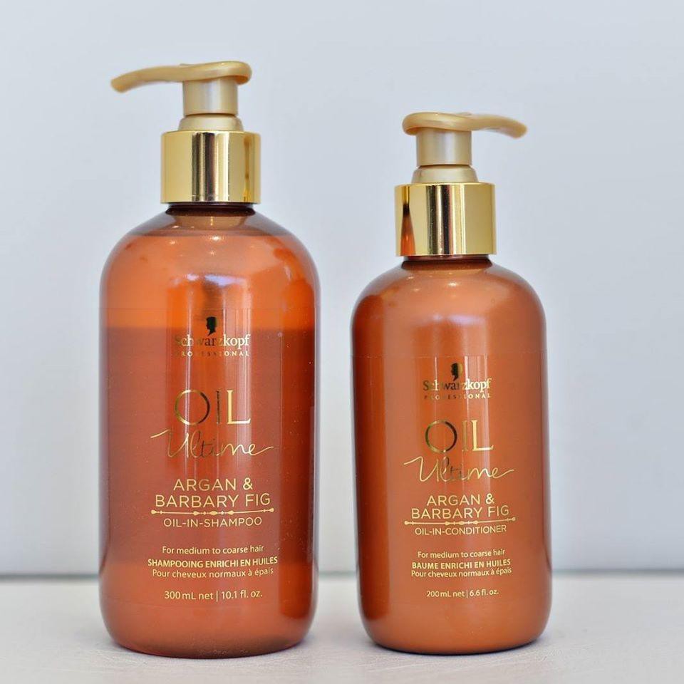 Dầu gội Schwarzkopf OIL Ultime Argan & Barbary Fig suôn mượt tóc to sợi thô cứng