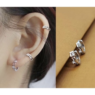 Bông bấm tròn cá tính_Bạc ta nguyên chất chính hãng_Bạc LOPA