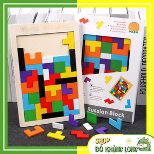 Đồ Chơi Montessori Bảng Ghép Hình Gạch Tetris Size Đại Ghép Gạch Thông Minh Đồ Chơi Phát Triển Trí Tuệ Cho Bé-BỐKHỦNGLON