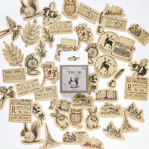 Enwei Set 46 Miếng Dán Trang Trí Sổ Tay Hình Chữ Everything Series Kiểu Retro Sáng Tạo