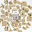 Enwei Set 46 Miếng Dán Trang Trí Sổ Tay Hình Chữ Everything Series Kiểu Retro Sáng Tạo