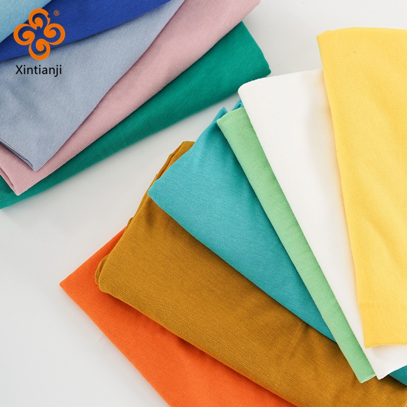 Dệt Kim Cotton Jersey Vải Nửa Mét Mỏng Mùa Hè Áo Thun DIY Quần Áo Tay Ngắn 50x150cm A0423