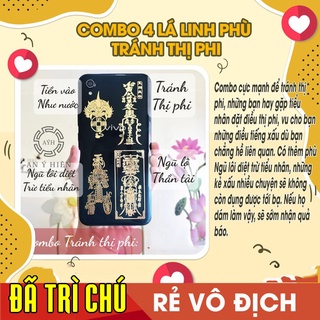 Combo 4 miếng dán điện thoại TRÁNH THỊ PHI, tránh điều tiếng xấu, thị phi, hay bị vu oan, miếng dán điện thoại đẹp