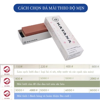 Đá bùn mài dao 2 mặt NANIWA x KATANA độ mịn #1000 và #6000 - NKP-1000/6000C
