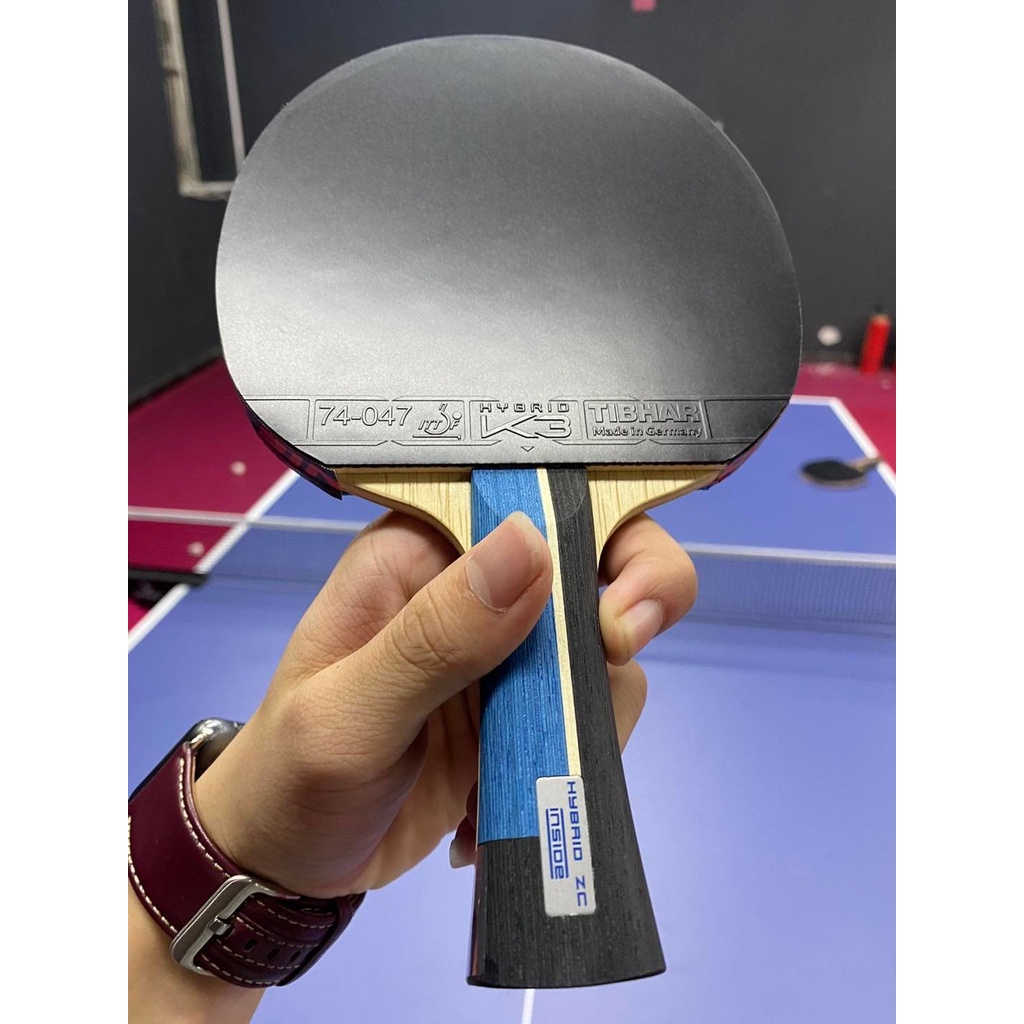 Revêtement De Ping-pong Tibhar Hybrid K3 FX - Noir, épaisseur 2,0 Mm, Effet Et Contrôle - 7