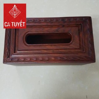 Hộp đựng giấy ăn gỗ hương cao cấp
