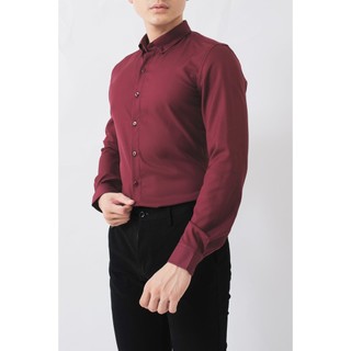 Áo Sơ Mi Trơn Nam, Áo sơ mi tay dài cao cấp, vải chống nhăn bigsize, thích hợp mặc đi làm, dự tiệc - A068-2