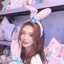 Bờm tóc cute Hàn quốc tai thỏ phối hoa