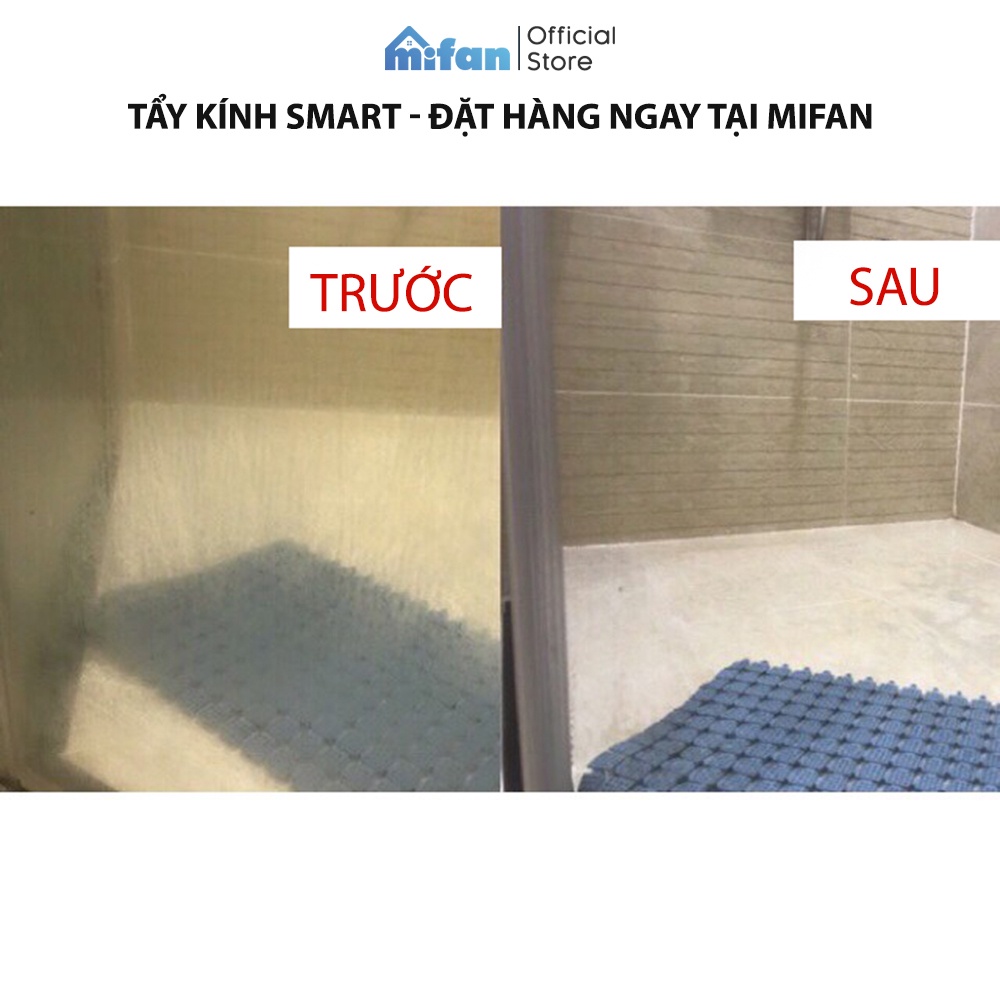 Ảnh Nước Tẩy Rửa Cặn Canxi Trên Kính SMART TK - Vệ Sinh Sạch Cặn Bám Lâu Ngày Vách Kính Nhà Tắm, Gương - Loại Mạnh Nhất 2