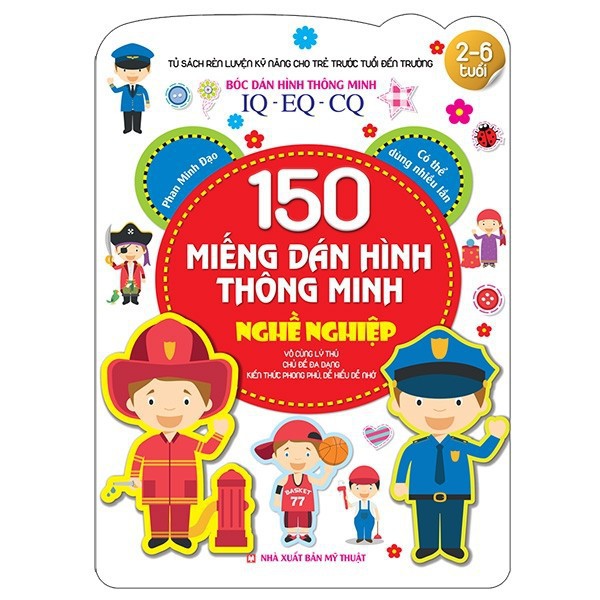 Sách - Bóc dán hình thông minh IQ-EQ-CQ 150 miếng dán hình thông minh - Nghề ghiệp