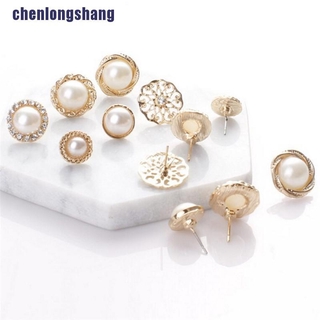 [CLS] 6 Đôi Tai Dấu Hiệu Ngọc Trai Pha Lê Thanh Lịch Đính Đá Nhỏ