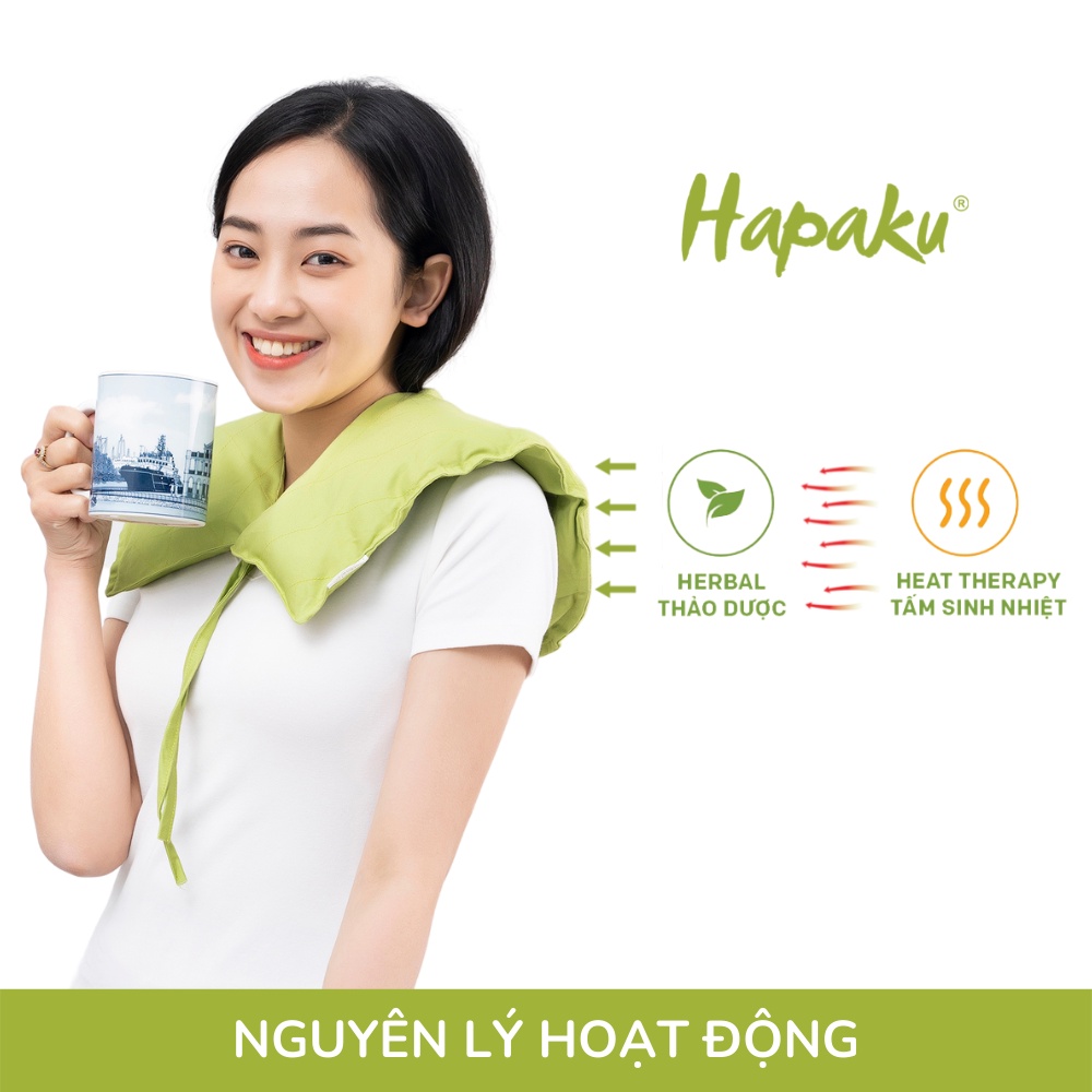 Ảnh Túi Chườm Nóng Thảo Dược Giảm Đau Vai Gáy Cổ Hapaku, Giảm Căng Cứng Cơ, Lưu Thông Khí Huyết 3