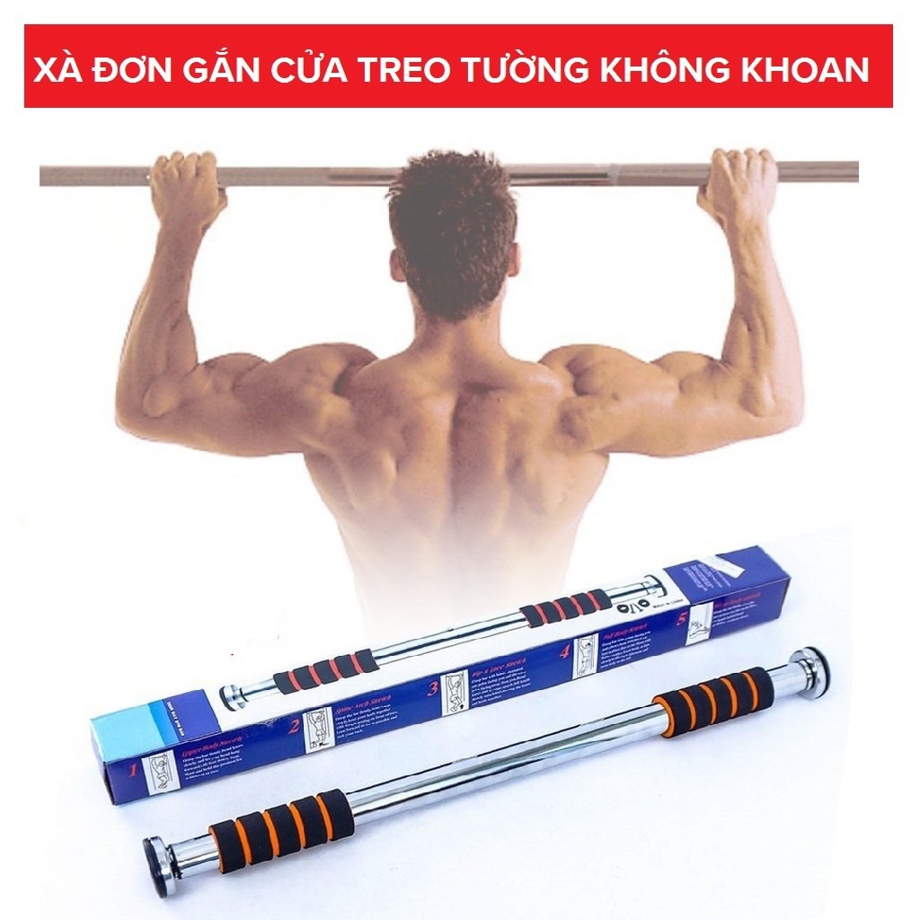 Mô tả Thanh Tập Xà Đơn Treo Tường Gắn Cửa Nhiều Cỡ Từ 62-120cm Tùy Chỉnh Tập Gym Tập Thể Thao Chính Hãng Amalife - 3